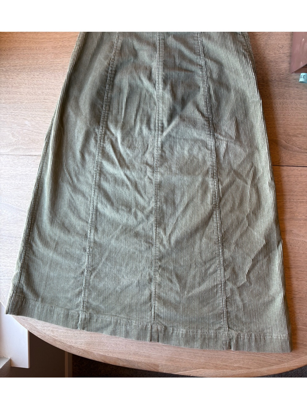 Corduroy Long Green Skirt Susan Bristol Casuals Size 10 - Picture 11 of 13